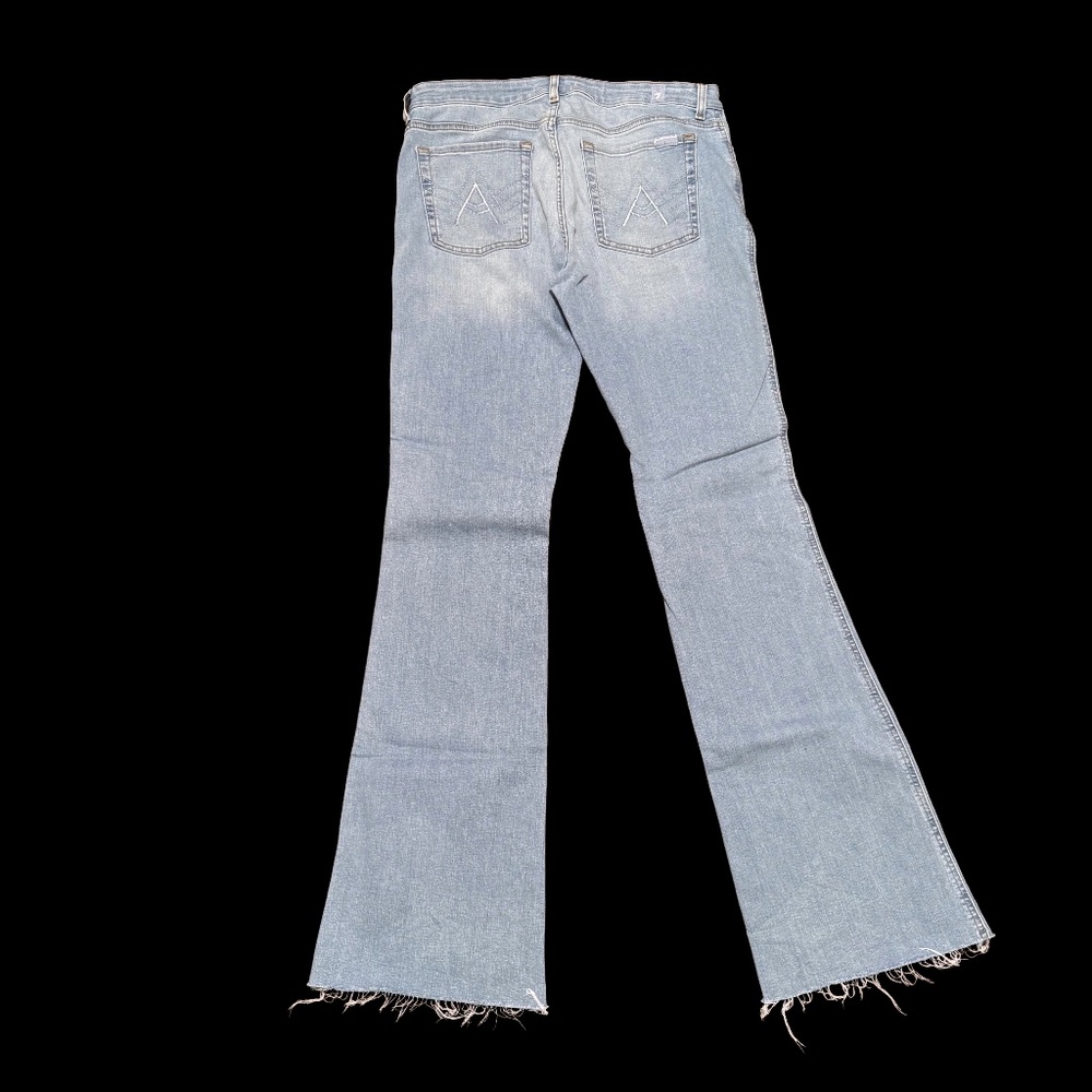 7 For All Mankind: "A" Pocket Faded Bootcut Raw Edge Jeans, 31, Sirte - Picture 3 of 7